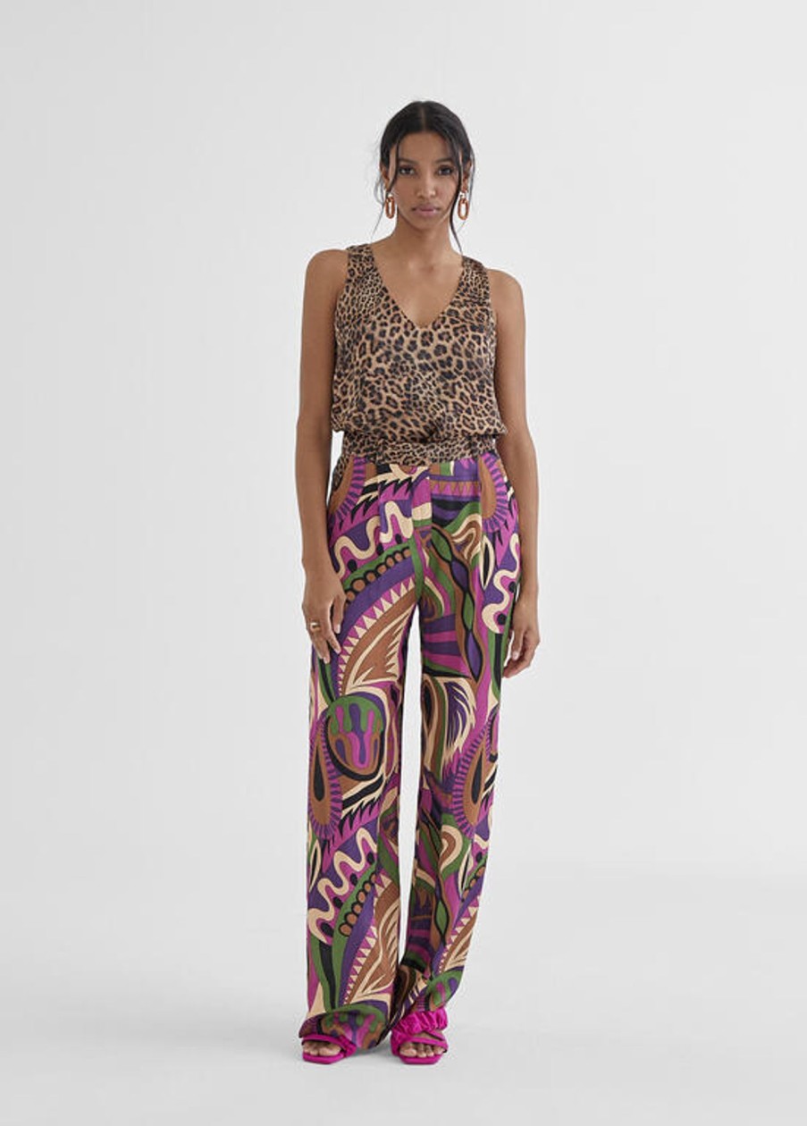 Pantalones/Monos/Short | Pantalones / Monos Pantalon Palazzo Estampado Lola Casademunt By Mayte