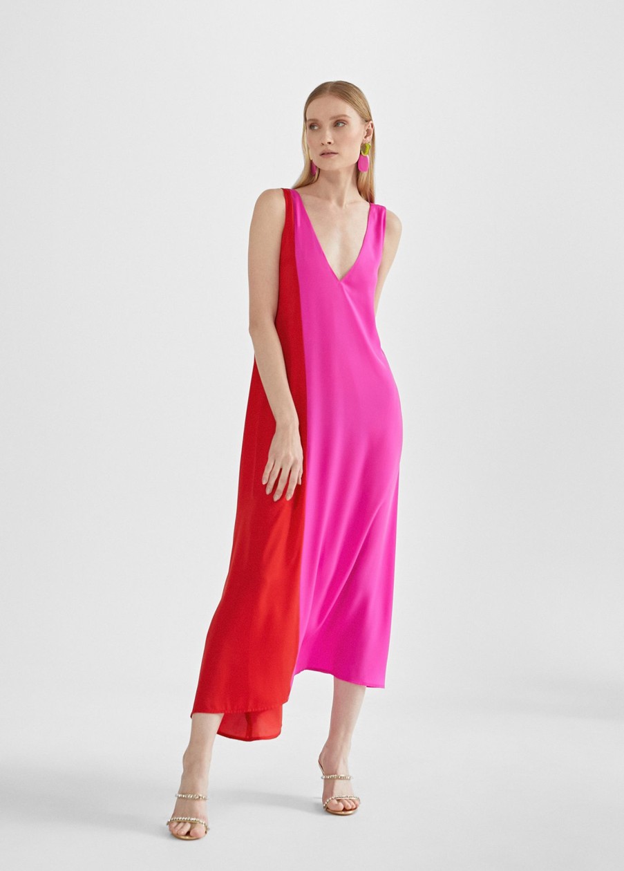 Vestidos | Lola Casademunt by MAYTE Vestido Midi Bicolor Lola Casademunt By Mayte